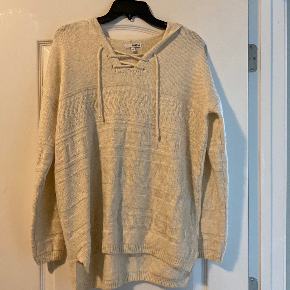 Ladies Sonoma Medium Super Soft Cream Hoodie Sweater